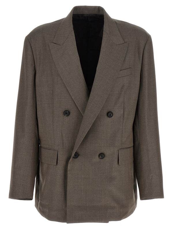 Extra Fine Wool Blazer Gray