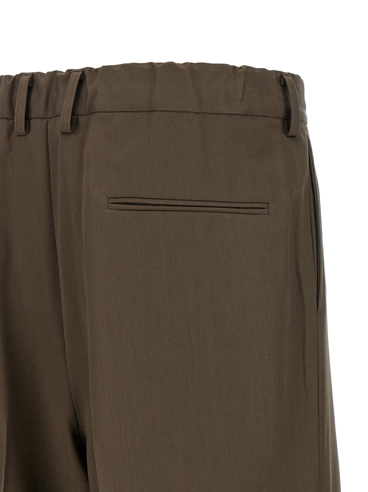 Ssstein Easy Long Wide Pants - Brown | 344a1cf2c73aa44cc9cbfea8543d0da8f7588cdf