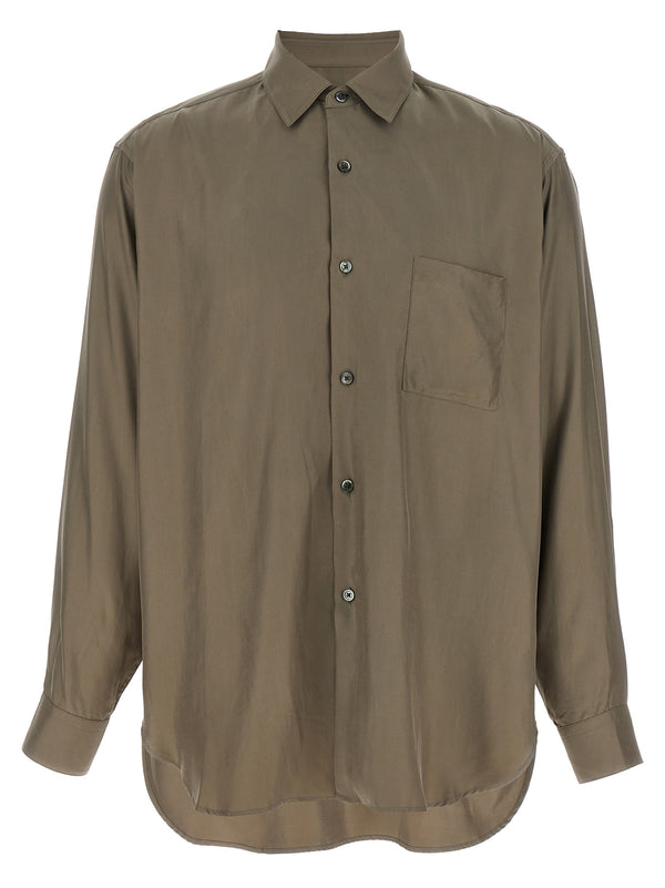 Twill Shirt Shirt And Blouse Gray