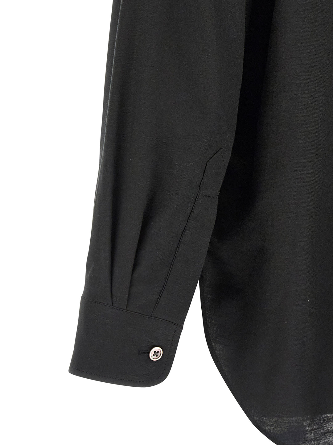 Ssstein Cotton And Silk Shirt Shirt and Blouse - Black | e31a381f9574f0477156d6bebba378cbb6c1e3bf