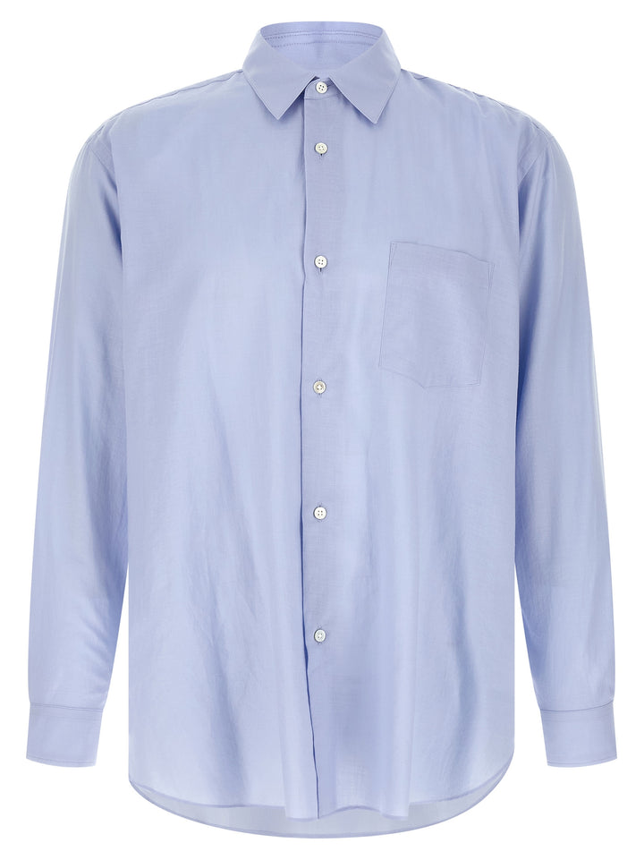 Ssstein Cotton And Silk Shirt Shirt and Blouse - Light Blue | 6acd8469e993e7e8b0e105749e99e507c6f6f80e