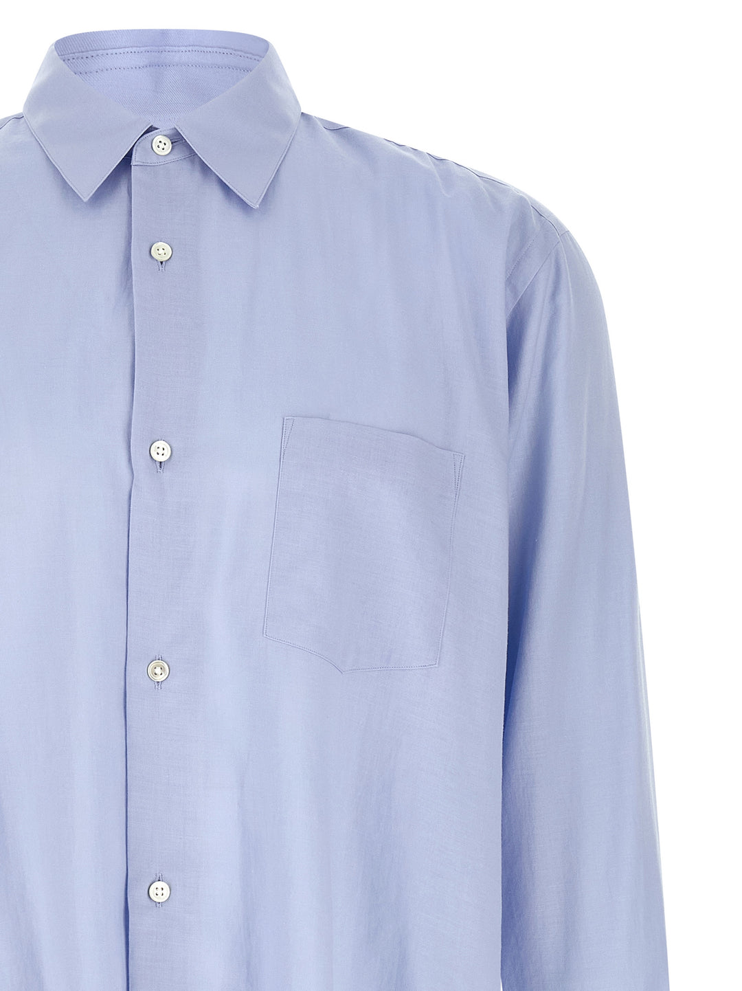Ssstein Cotton And Silk Shirt Shirt and Blouse - Light Blue | 8ced04e58171e3e9cf0e76702ab27b54a735ecc2