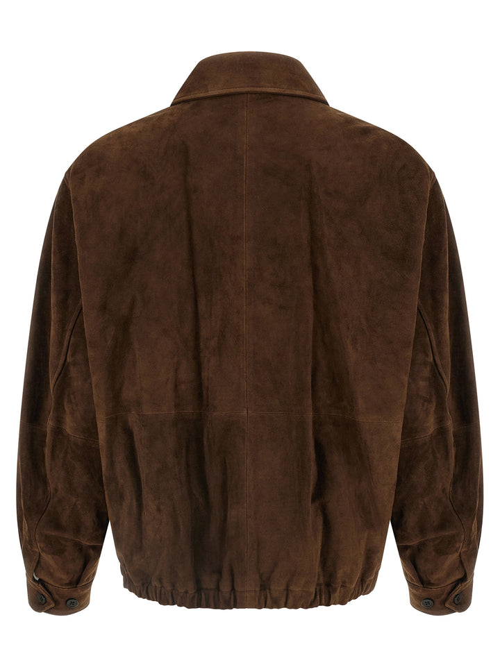 Ssstein Suede Jacket Puffer Jackets - Brown | 44d4af57c71c52075971c83ad31caa03eb4d8874