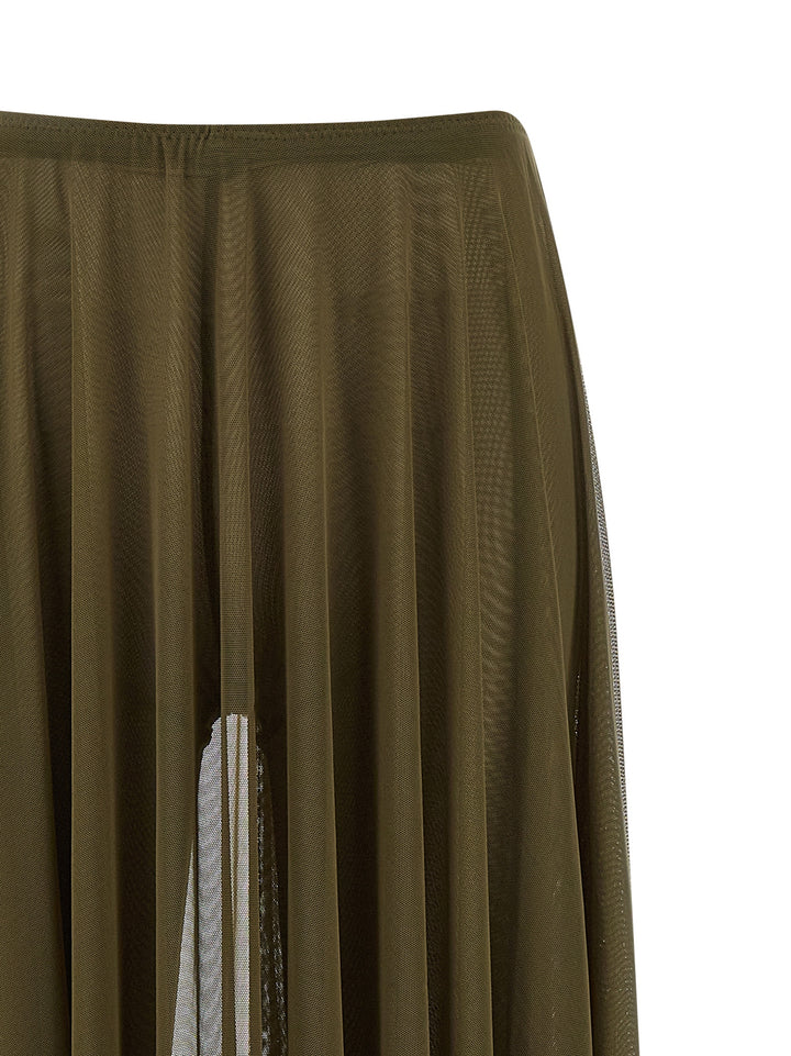 Norma Kamali Pleated Skirt Skirts - Green | 76f3e18709f1a1e78bf5fbf2c44fd1a4c49d9bf0