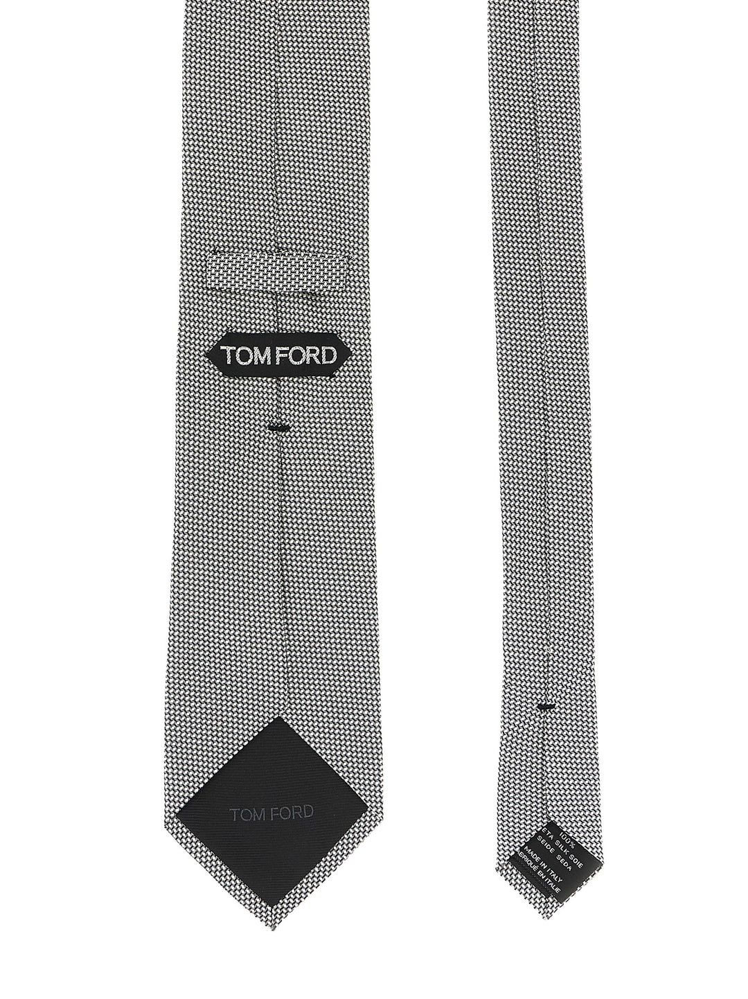 Tom Ford Jacquard Tie Ties and Papillon - Silver | b916338fe4ec115025f691526dd09012575aae23