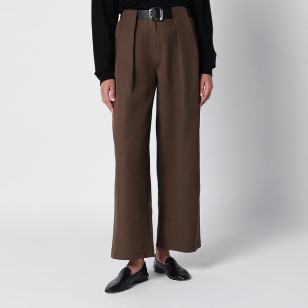 Matteo Brown Trousers With Belt