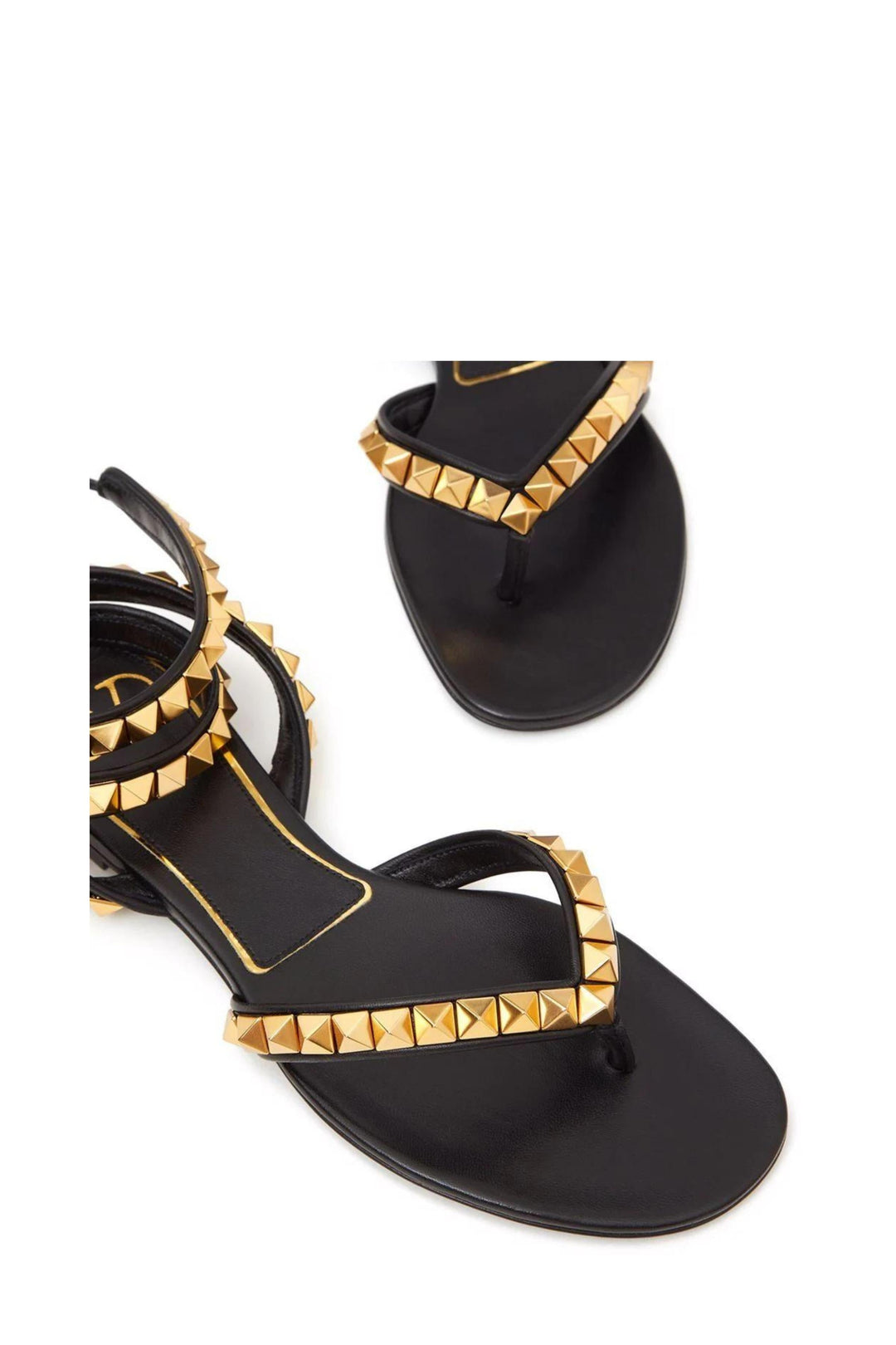 Rockstud sandals No Black