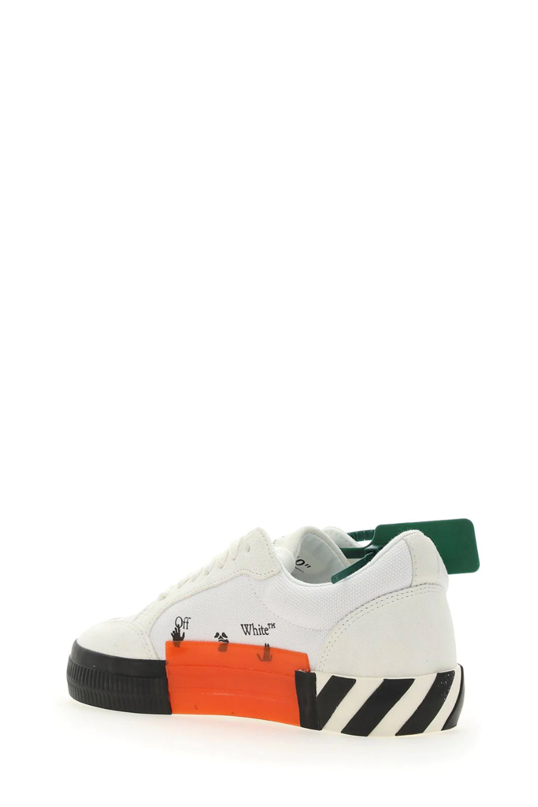 Low Vulcanized sneakers in white fabric