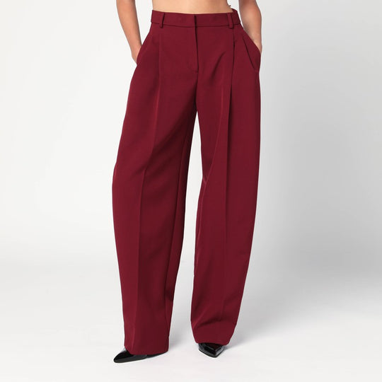 Bordeaux Pleated Pants