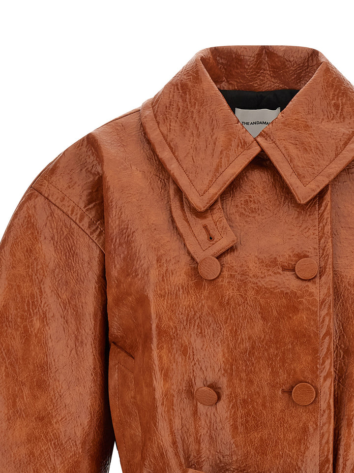 The Andamane Zarina Coats and Trench Coats - Brown | 9772becf1aa607d4dd692de4c31cca2c99c38061