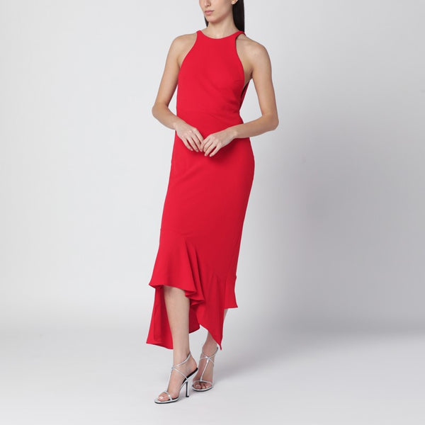Red Carmen Open-Back Dress