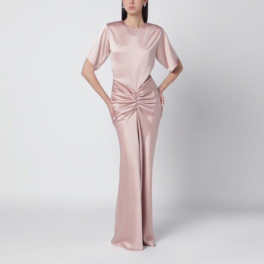Light Pink Iris Dress With Draping