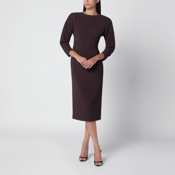 Rouge Noir Midi Dress With Rounded Shoulders