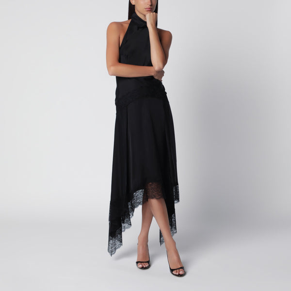 Tish Black Cupro Satin Maxi Dress