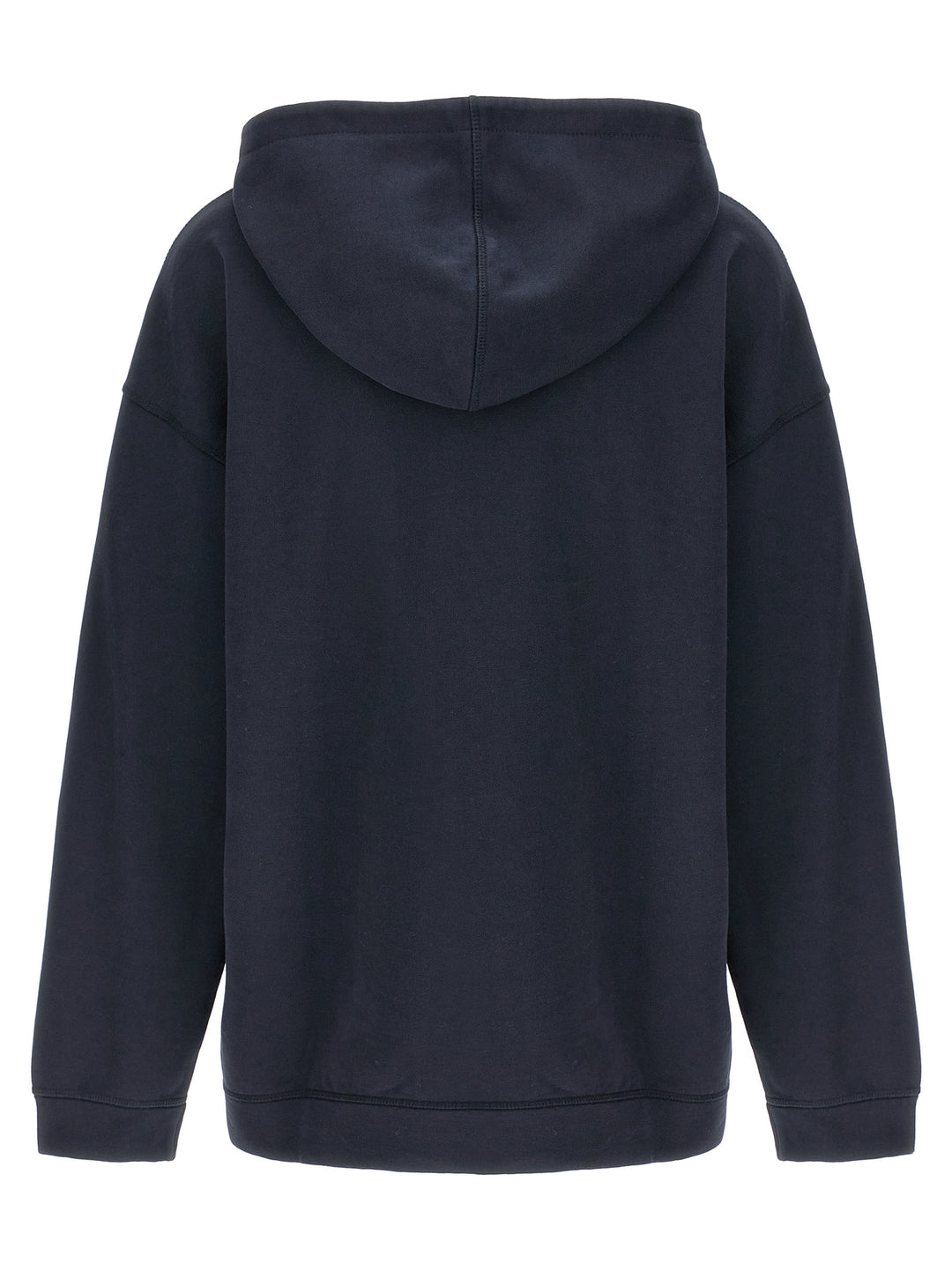 Logo Embroidery Hoodie Sweatshirt Blue