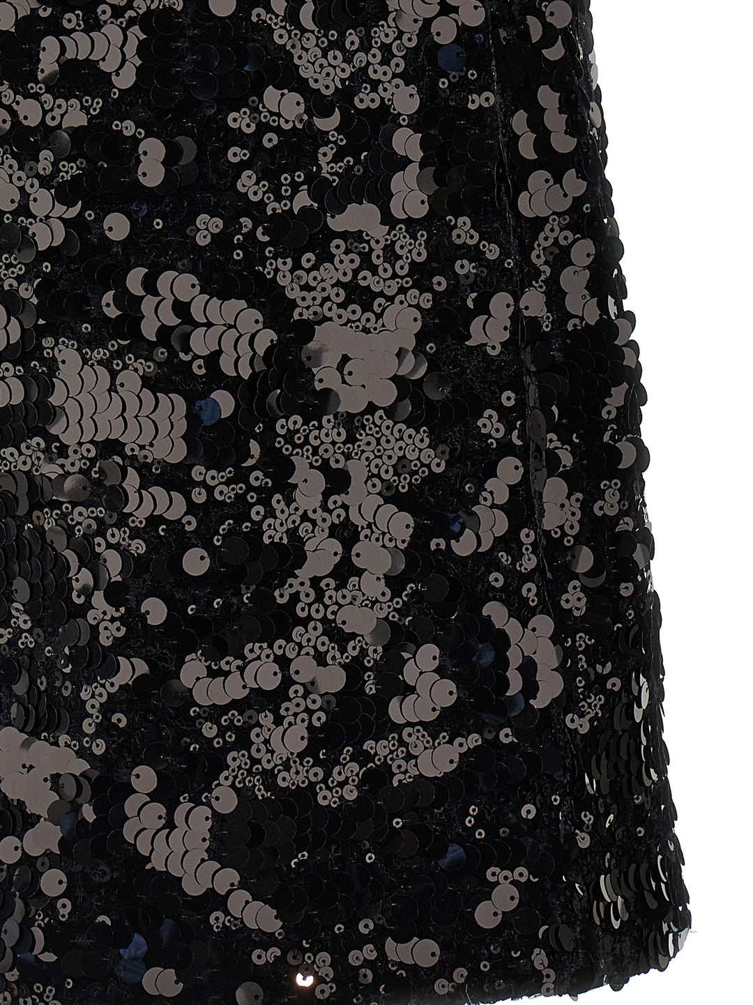 Velvet Sequins Mini Dresses Black