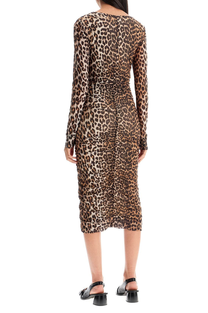 Abito Midi In Mesh Animalier