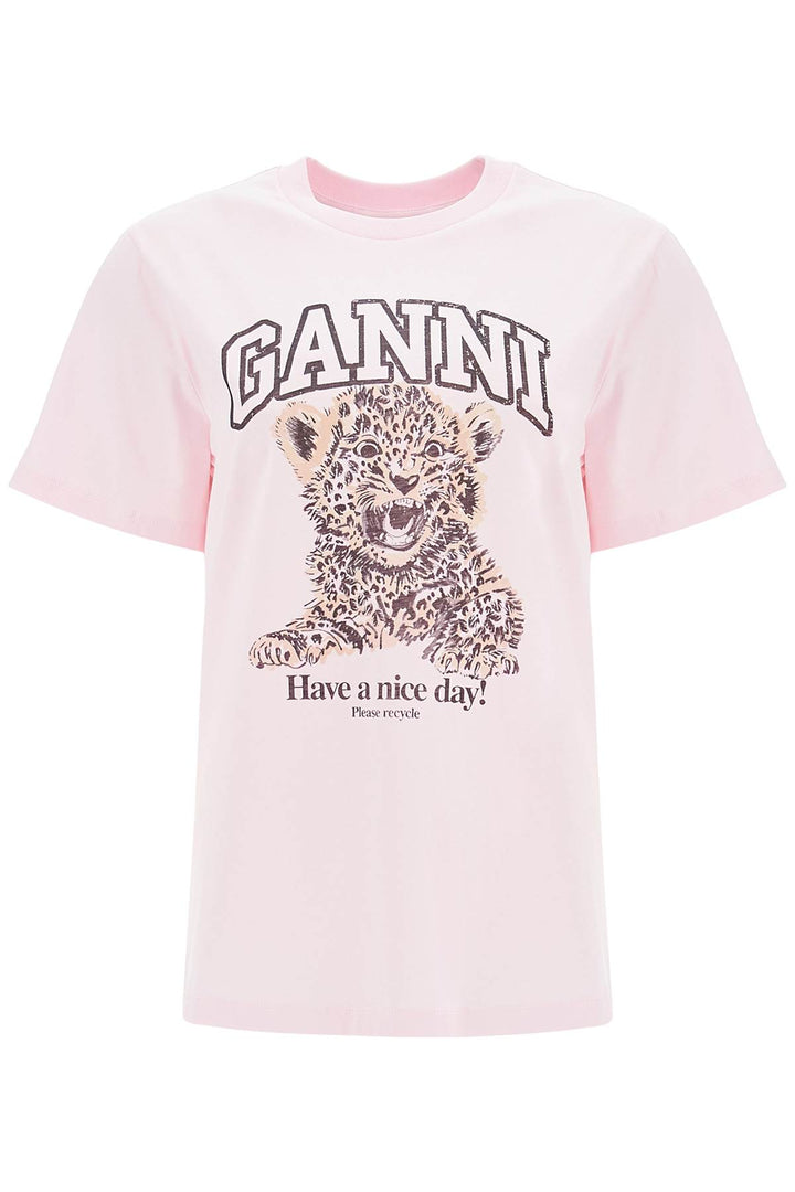 T Shirt Con Stampa Leopardo