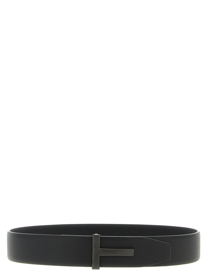 Tom Ford Hammered Leather Belt Belts - Black | 66eb30c123051919bae691db31e85dccfae9d7ad