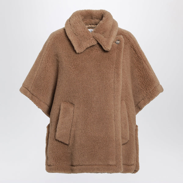 Short Cammello Teddy Fabric Cape