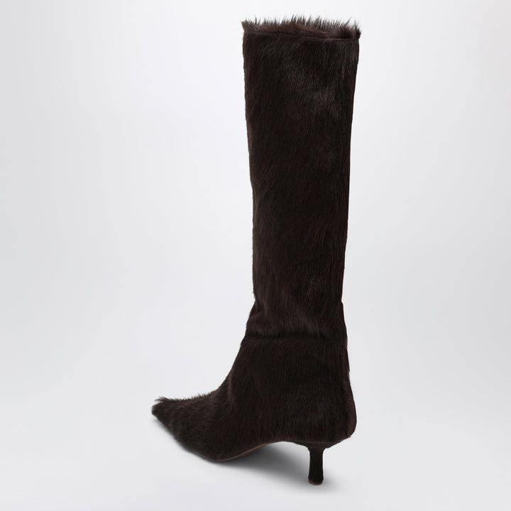 Senso Brown Telkai Boots In Calf Hair