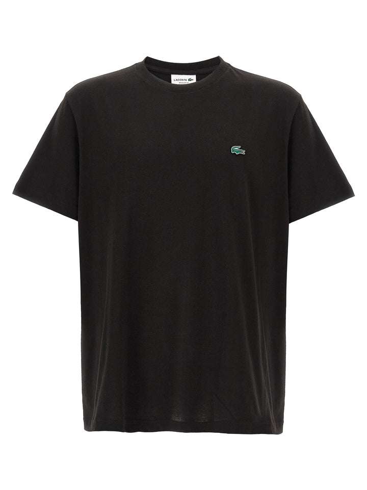 Lacoste Logo Patch T-shirt - Black | f493e4d73f61637854d702f7524fa0db901103ec