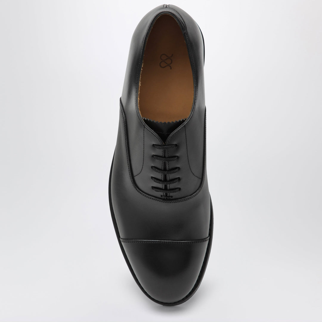 Morjas Black The Oxford Shoes In Smooth Leather