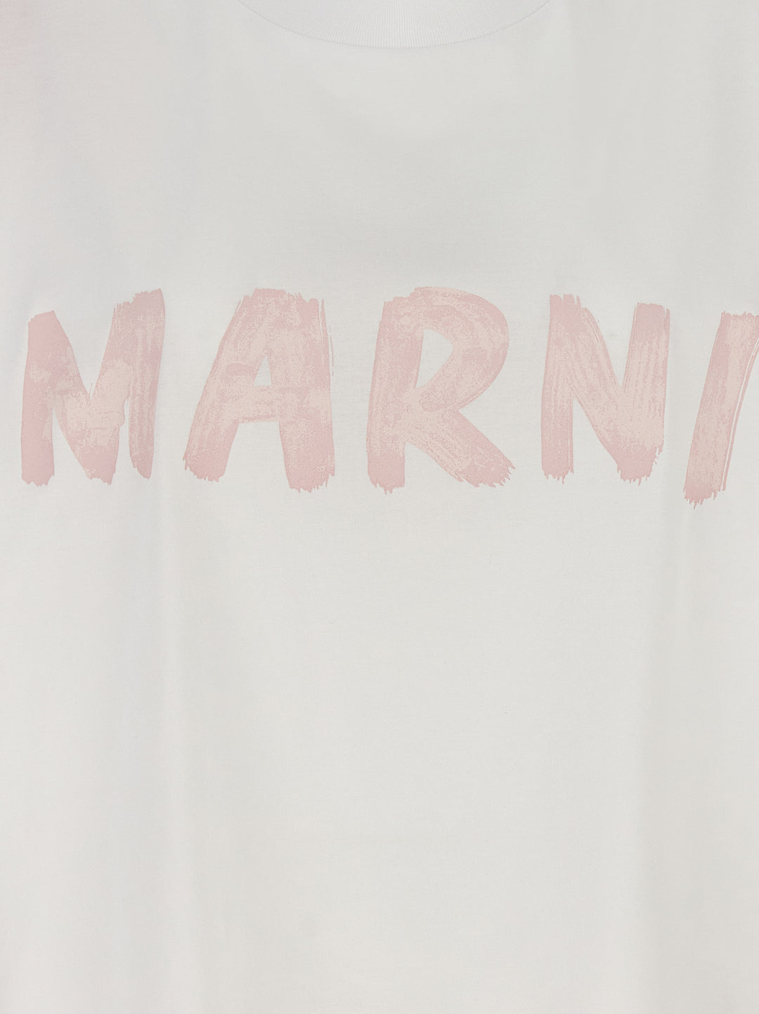 Logo Print Cropped T-Shirt White