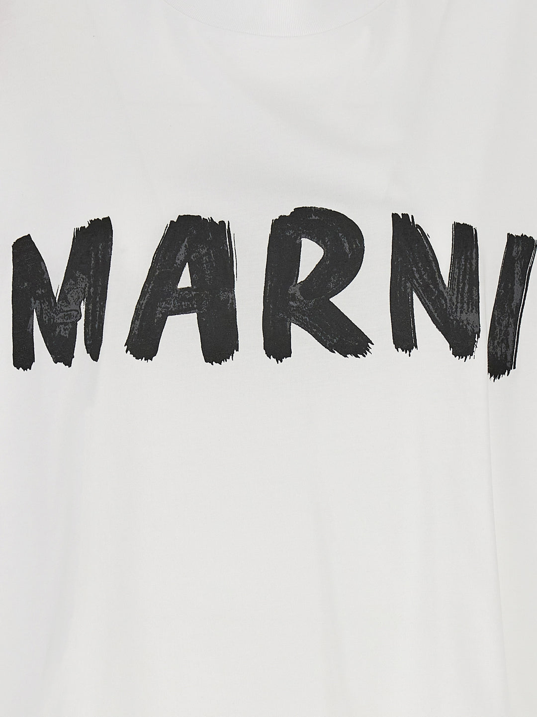 Logo Print Cropped T-Shirt White