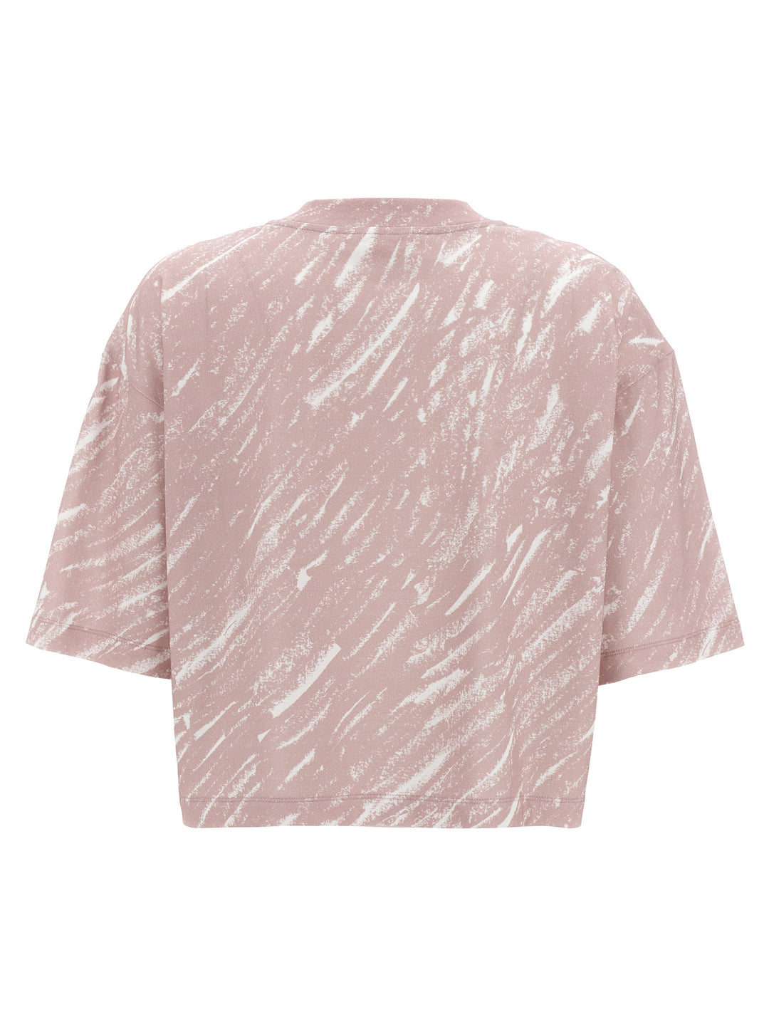 Logo Print Cropped T-Shirt Pink