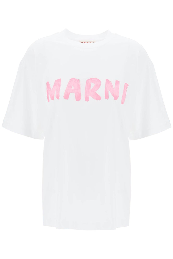 T Shirt With Maxi Logo Print