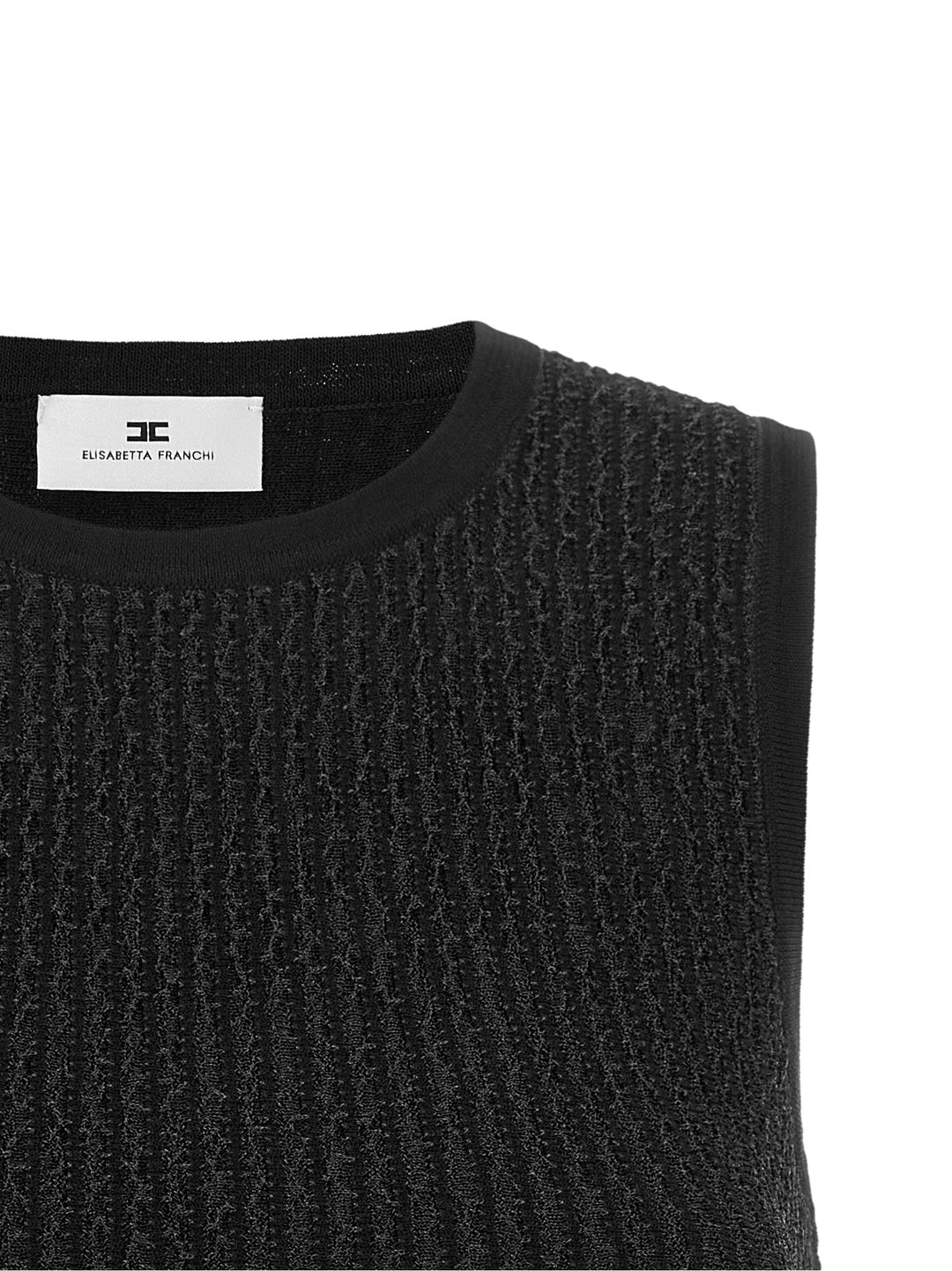 Elisabetta Franchi Top Tricot Tops - Black | e51a1bf370acbbaeb92858fbe900880f464536f3