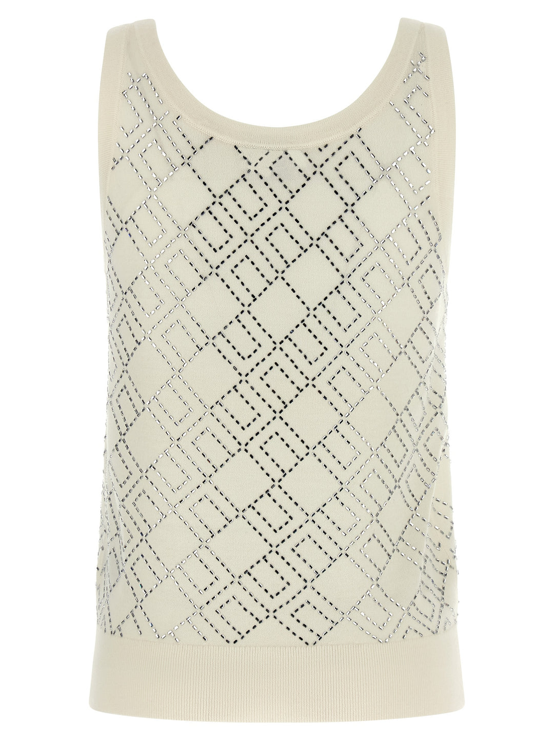 Elisabetta Franchi Crystal Top Tops - White | e62ee6197b75a433f6afed45a9d44bcdcbf353fc