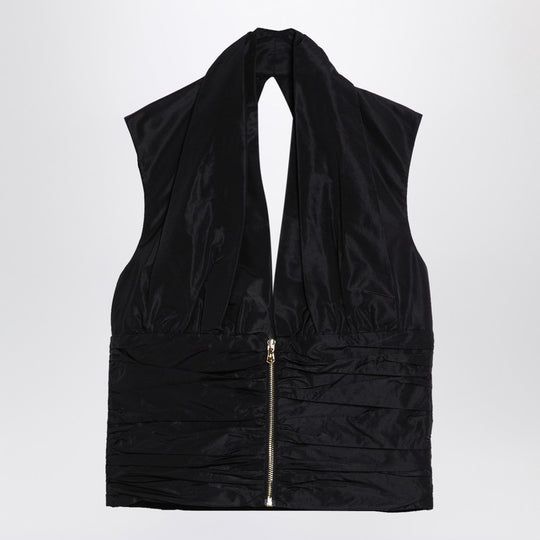 Black Zipped Waistcoat