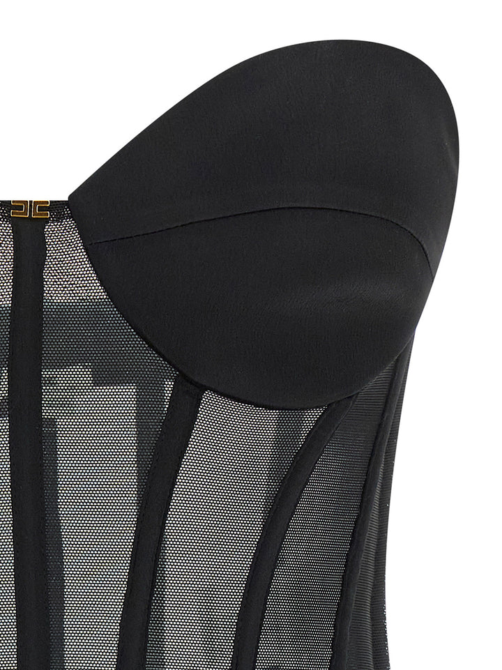 Elisabetta Franchi Bustier Top Tops - Black | 40878336010998f63aca9aa267237db24a8e29d9