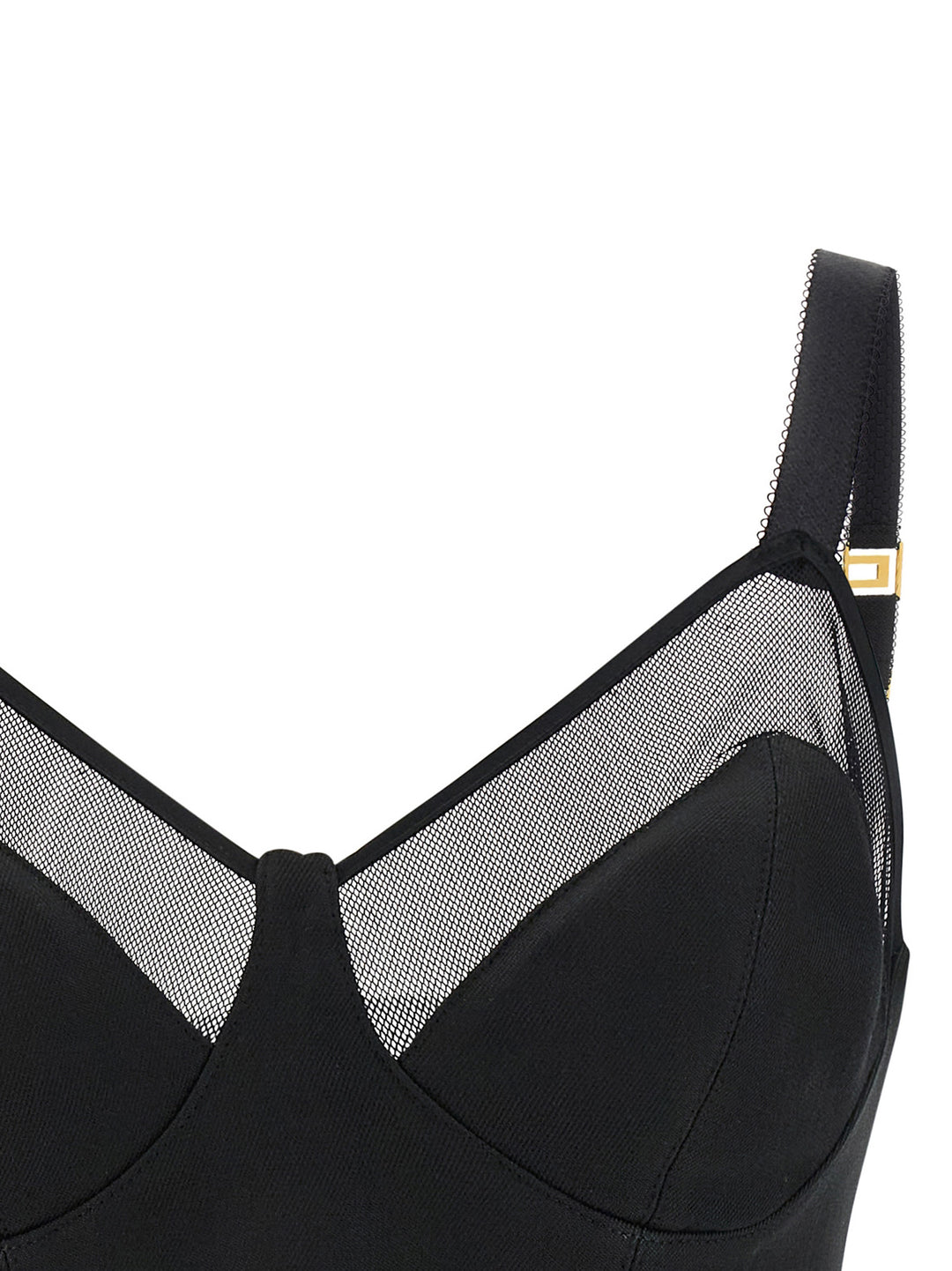 Elisabetta Franchi Cool Wool And Tulle Top Tops - Black | a6542a665a15f45c0c9d02057ce627a185802585