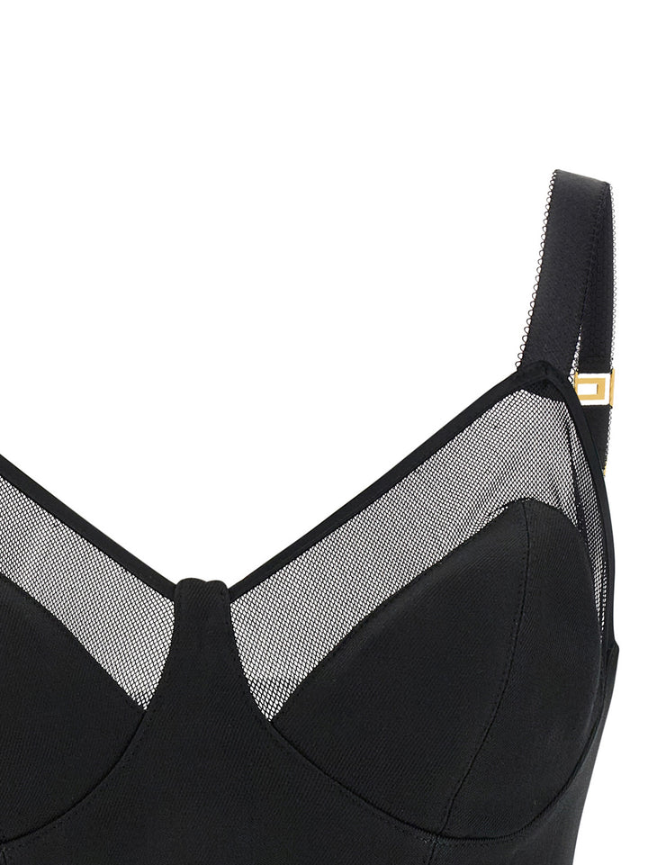 Elisabetta Franchi Cool Wool And Tulle Top Tops - Black | a6542a665a15f45c0c9d02057ce627a185802585
