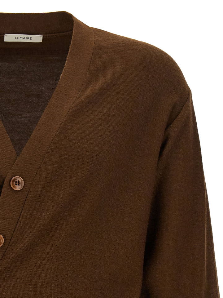 Relaxed Twisted Sweater, Cardigans Brown