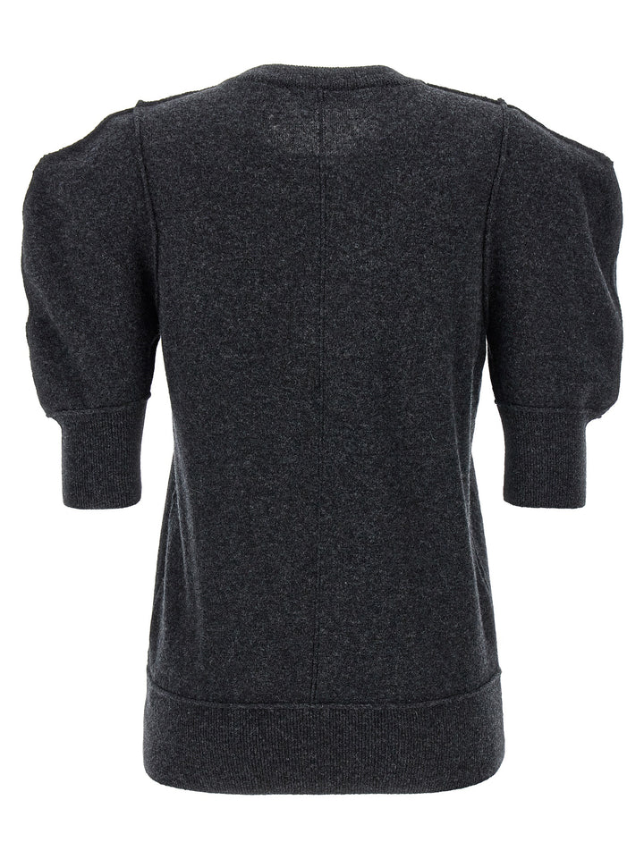 Short Sleeve Sweater Sweater, Cardigans Gray