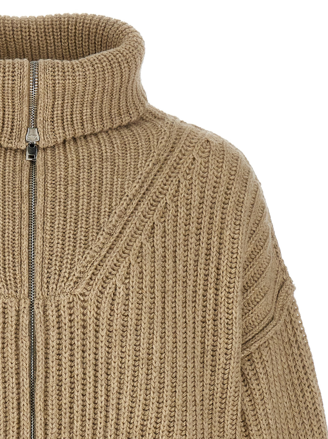 Ribbed Cardigan Sweater, Cardigans Beige