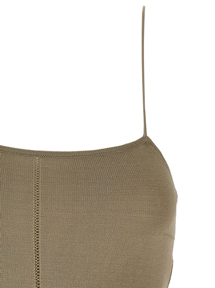 Openwork Top Tops Beige