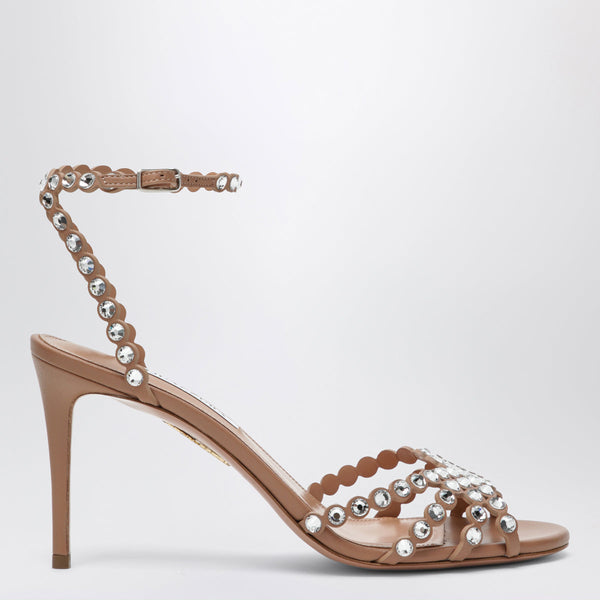 Tequila Sandal Crystal Nappa Sandals In Daisy Yellow
