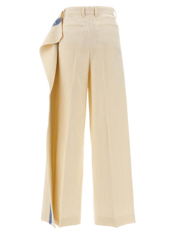 J.W. Anderson Logo Band Panel Pants - Beige | 9f93cbd1066a86bd3f0d810e899db80534d00e7c