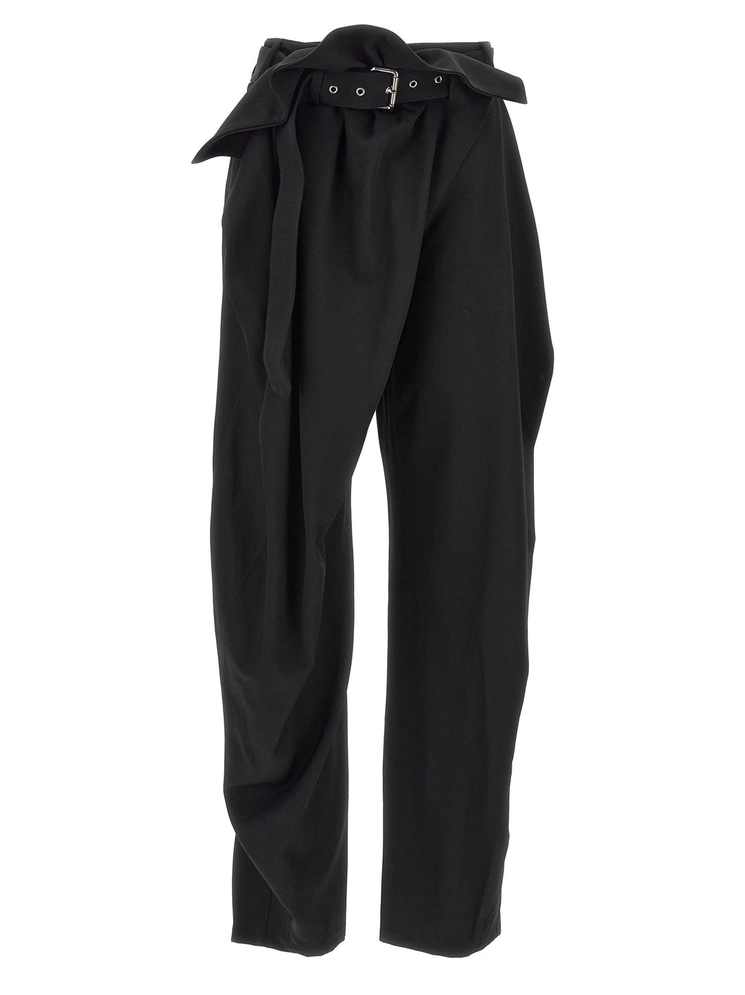 Fold-Up Panel Pants Black