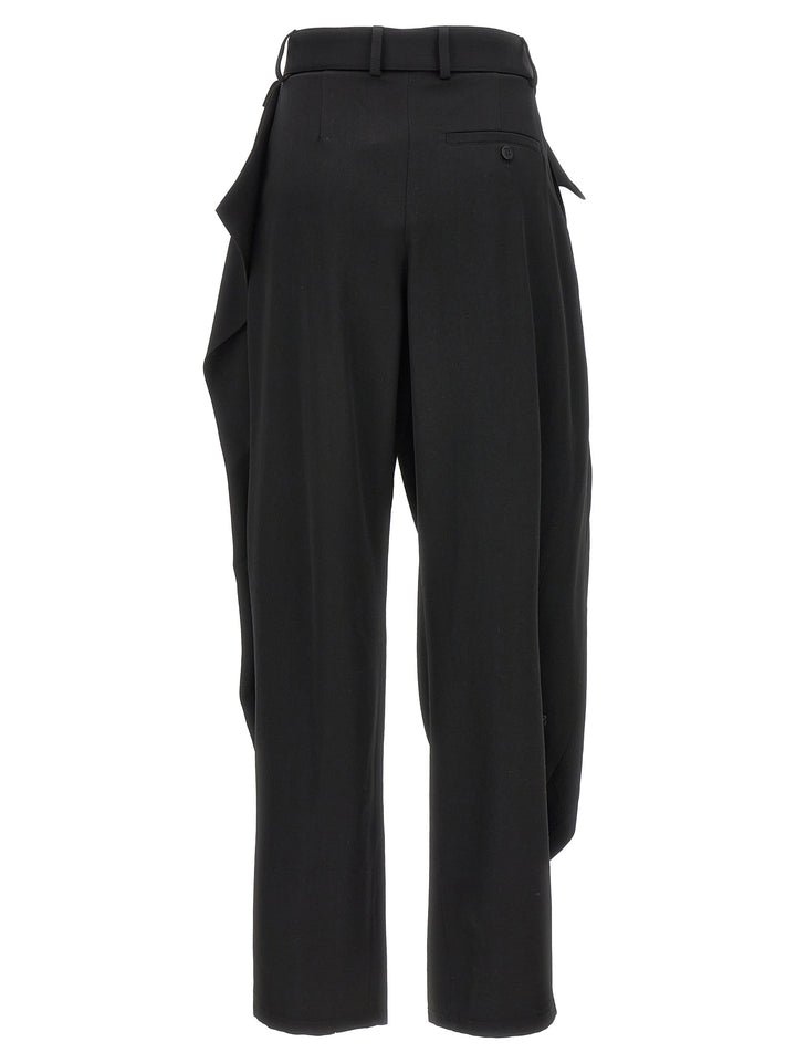 Fold-Up Panel Pants Black