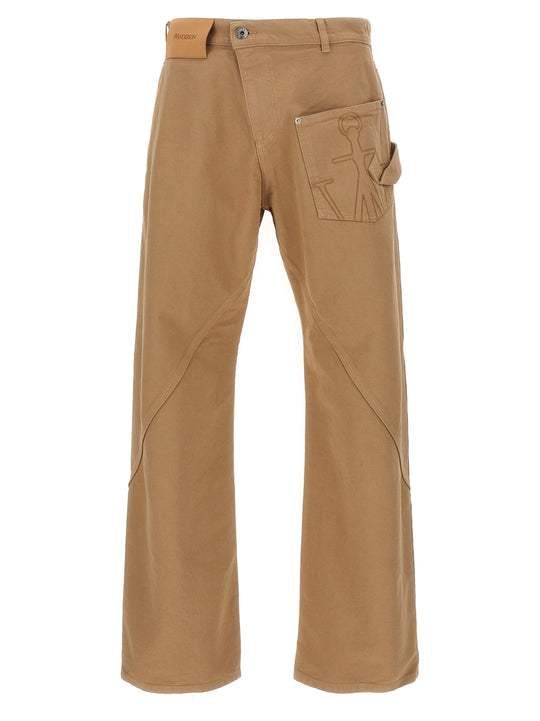 Twisted Workwear' Pants Beige