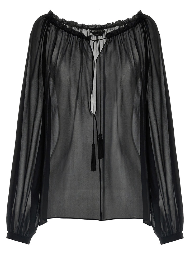 Tom Ford Silk Blouse Shirt and Blouse - Black | d28194b254e18757973402e00d830530e040e794