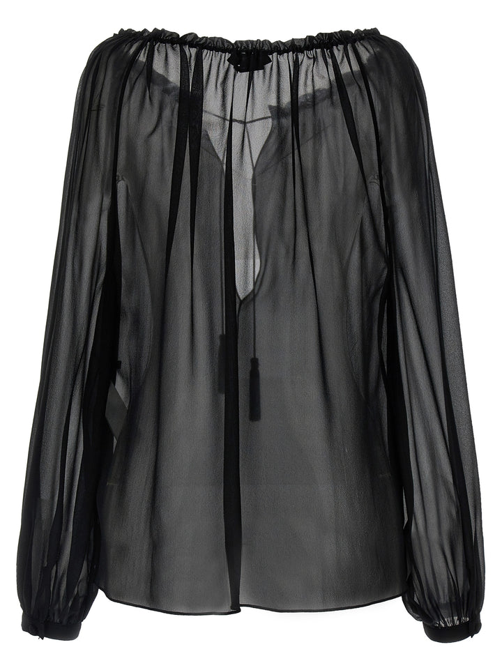 Tom Ford Silk Blouse Shirt and Blouse - Black | 7c2aa2b523fe1f86bffba0aebfe431b536b42b08