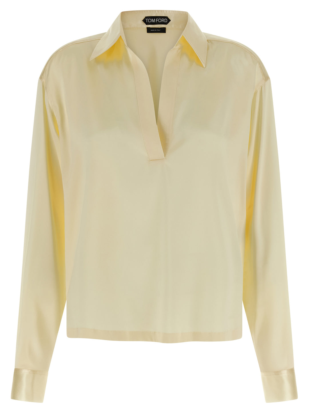 Tom Ford Silk  Shirt Polo - Yellow | 046da473cc6f43e842fa2b2e2fbe6d8cb1464308