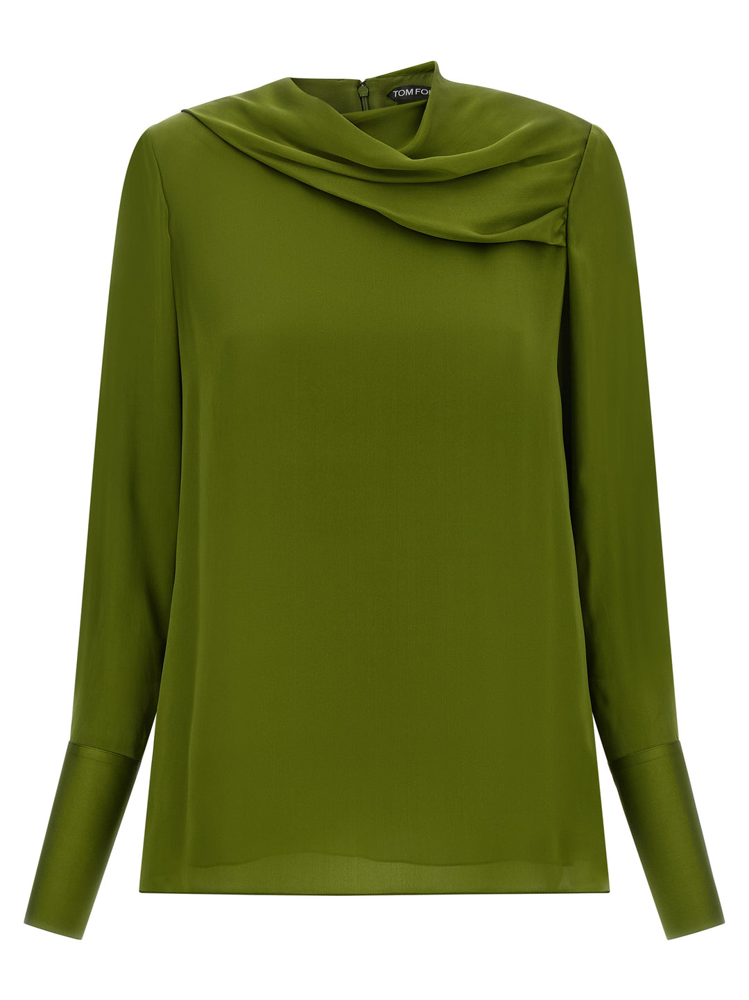 Tom Ford Draped Neck Blouse Shirt and Blouse - Green | 8ad969c8973fa34328b52a7d15e678f182c8a8e4